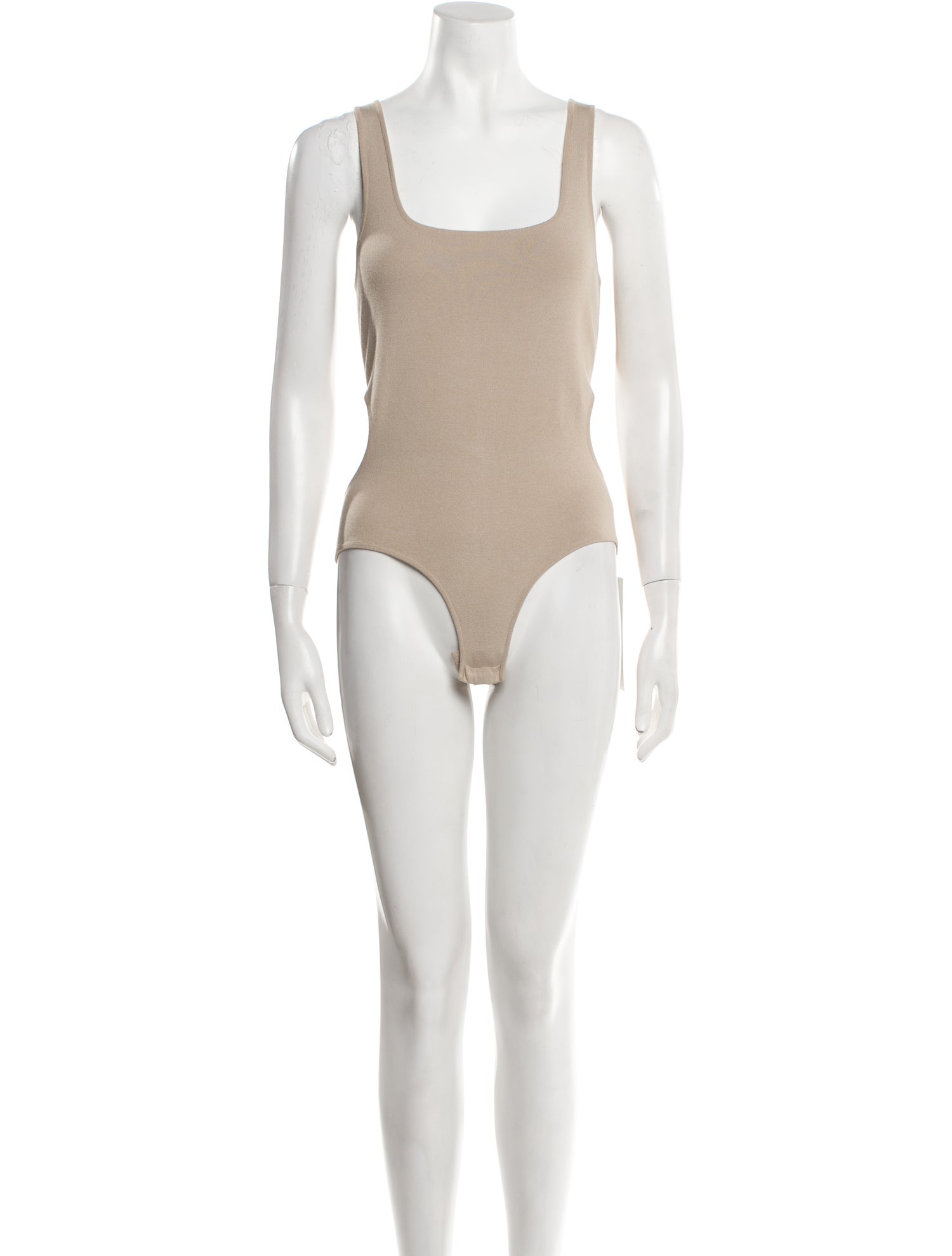 Zeynep Arçay Square Neckline Sleeveless Bodysuit