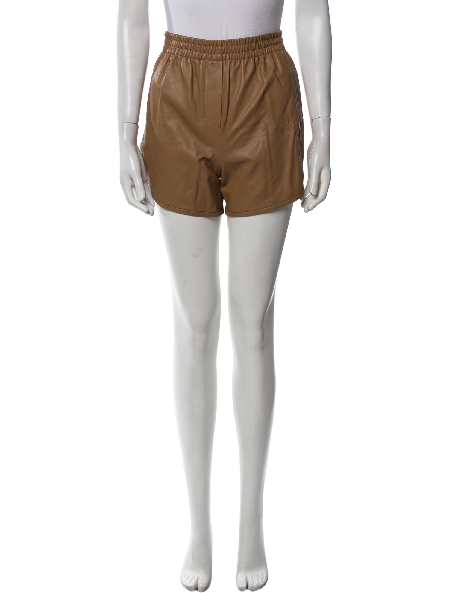 Zeynep Arçay Lambskin Mini Shorts