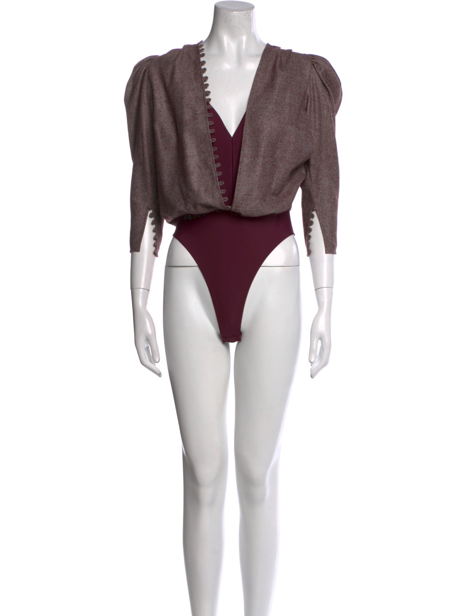 Zeynep Arçay Wool V-Neck Bodysuit