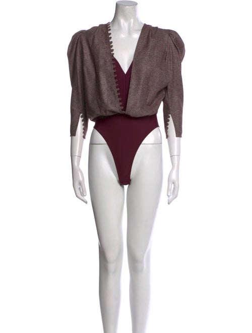 Zeynep Arçay Wool V-Neck Bodysuit