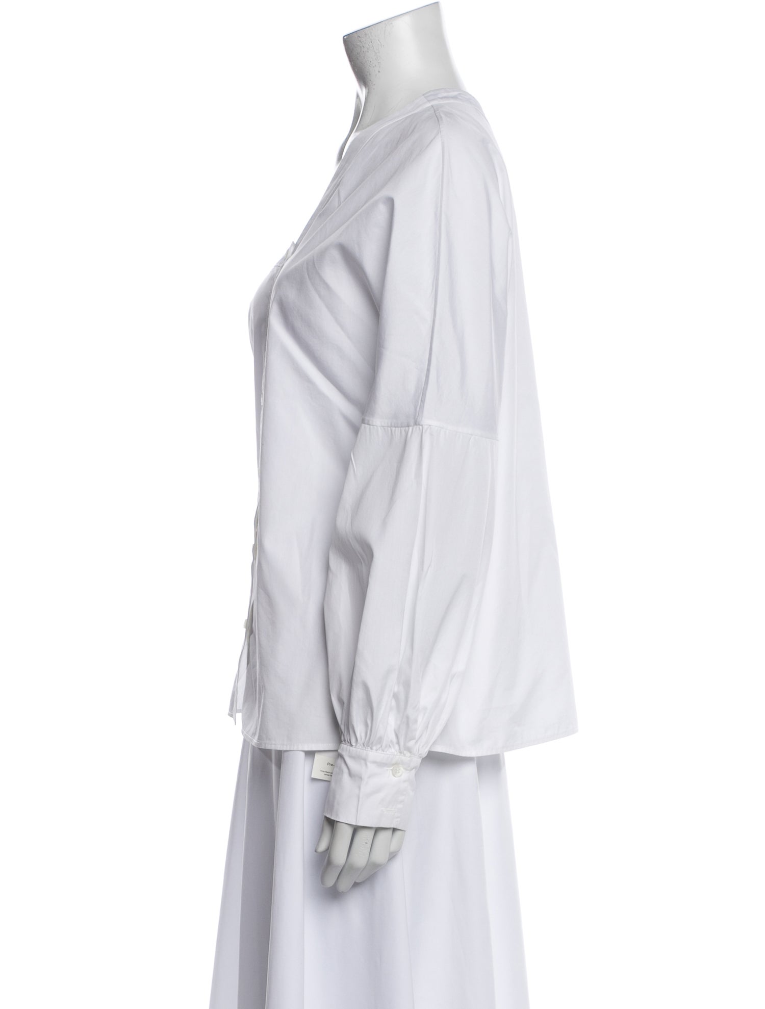 Zeynep Arçay One-Shoulder Long Sleeve Button-Up Top