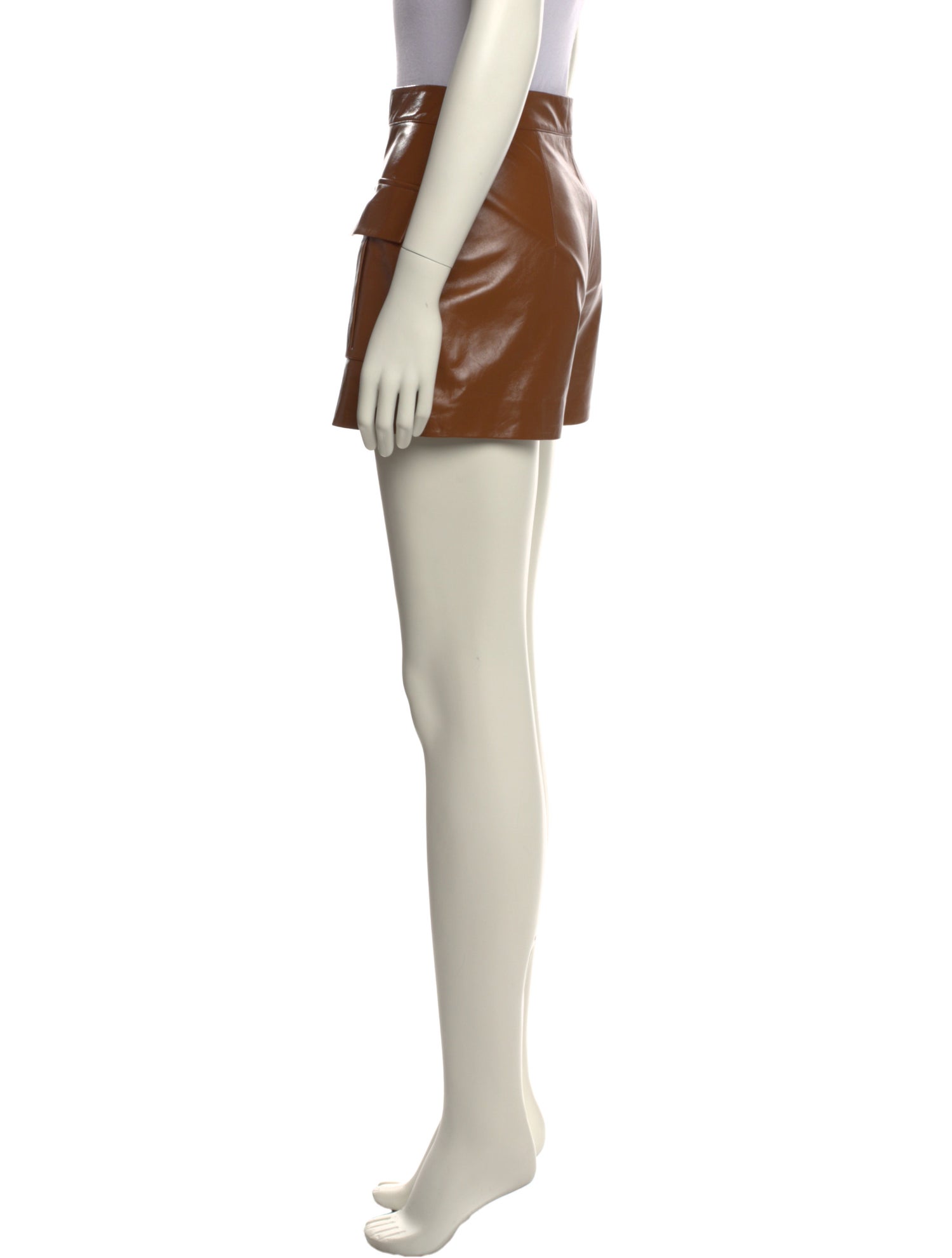 Zeynep Arçay Lambskin Mini Shorts