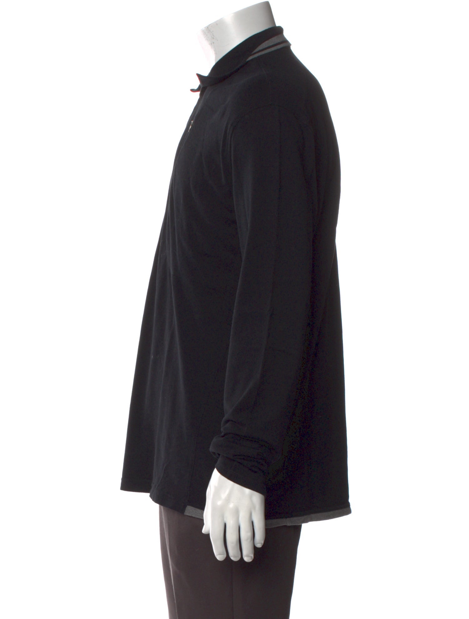 Zegna Sport Collar Long Sleeve Polo Sweater