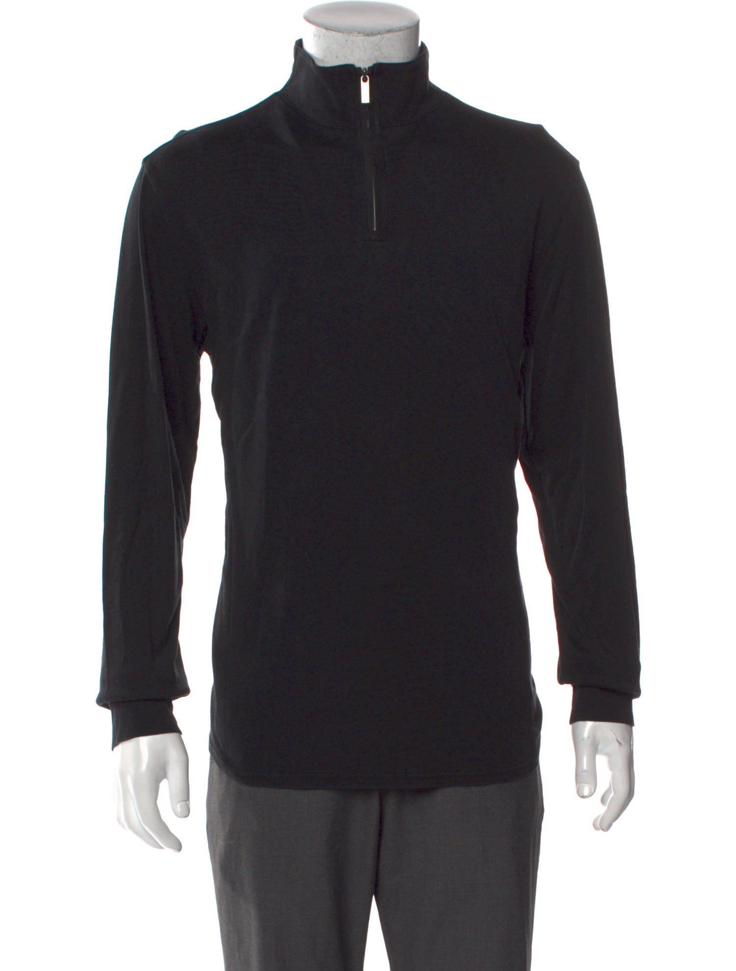 Zegna Sport Silk Mock Neck Polo Sweater