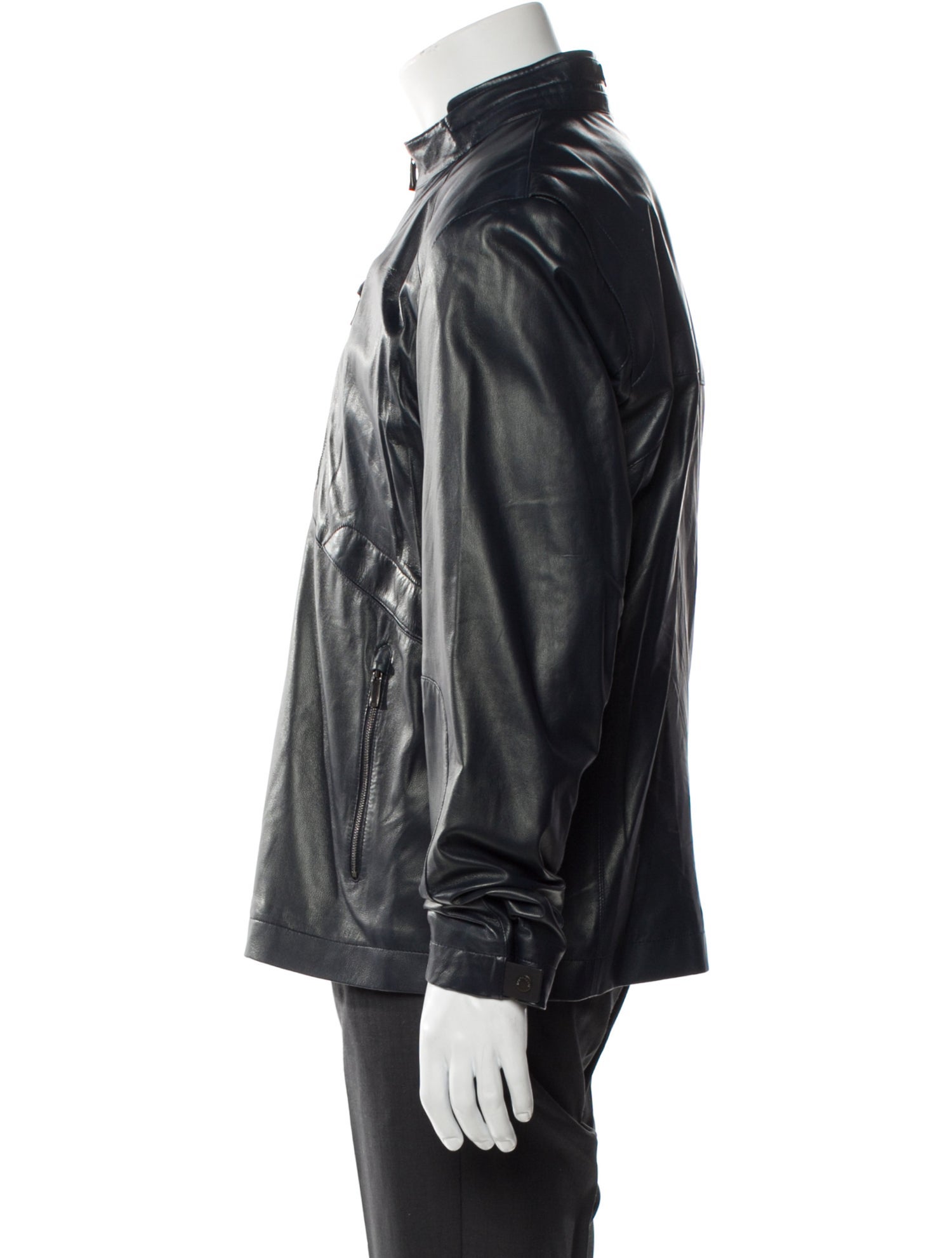 Zegna Sport Leather Moto Jacket