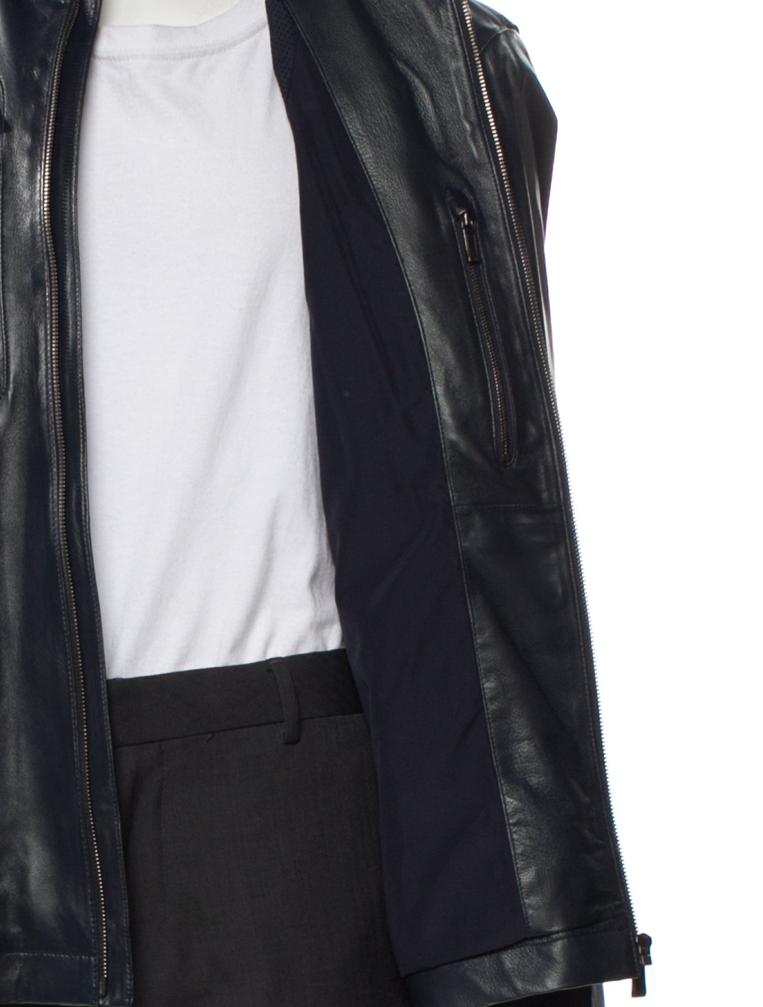 Zegna Sport Leather Moto Jacket