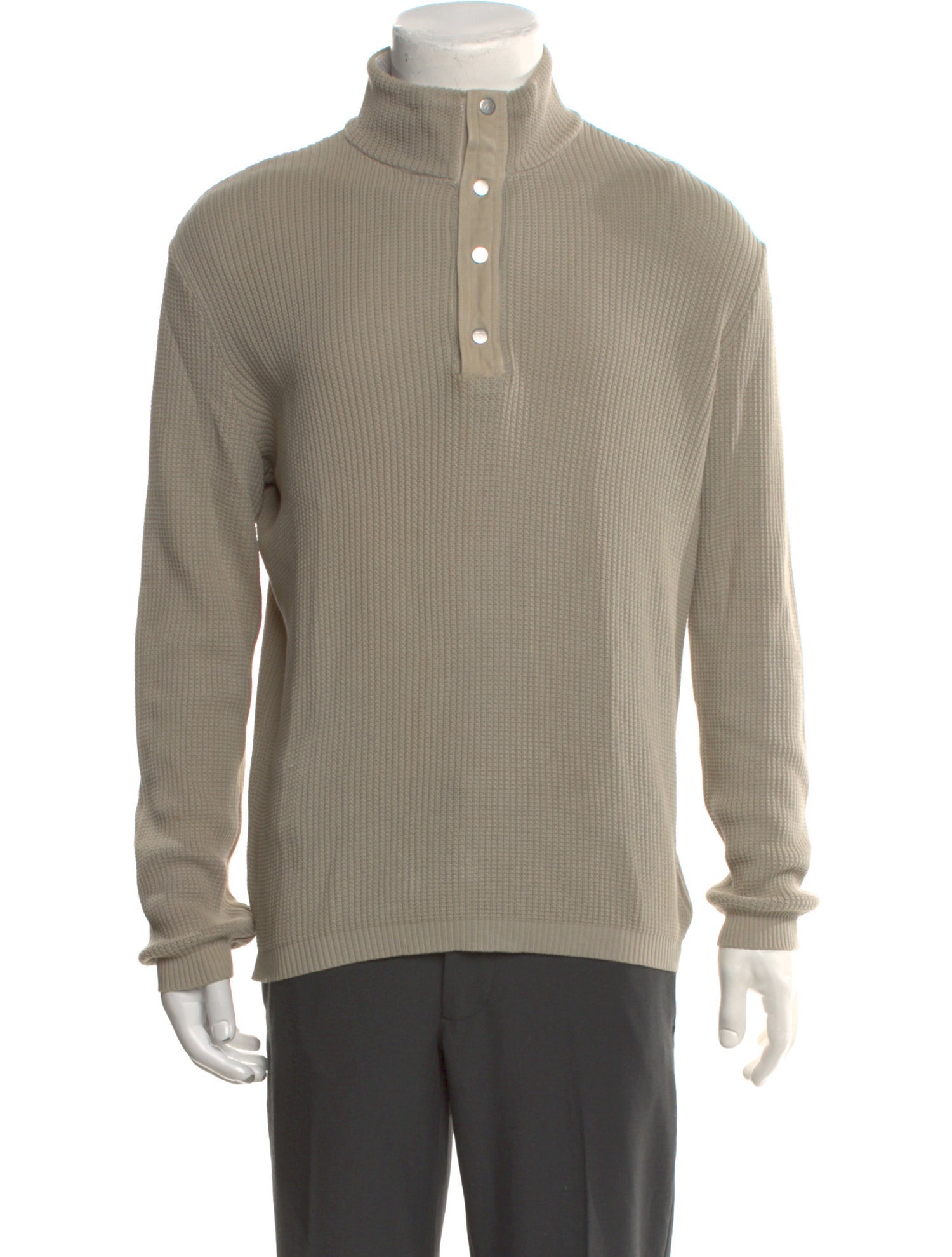 Zegna Sport Mock Neck Long Sleeve Pullover