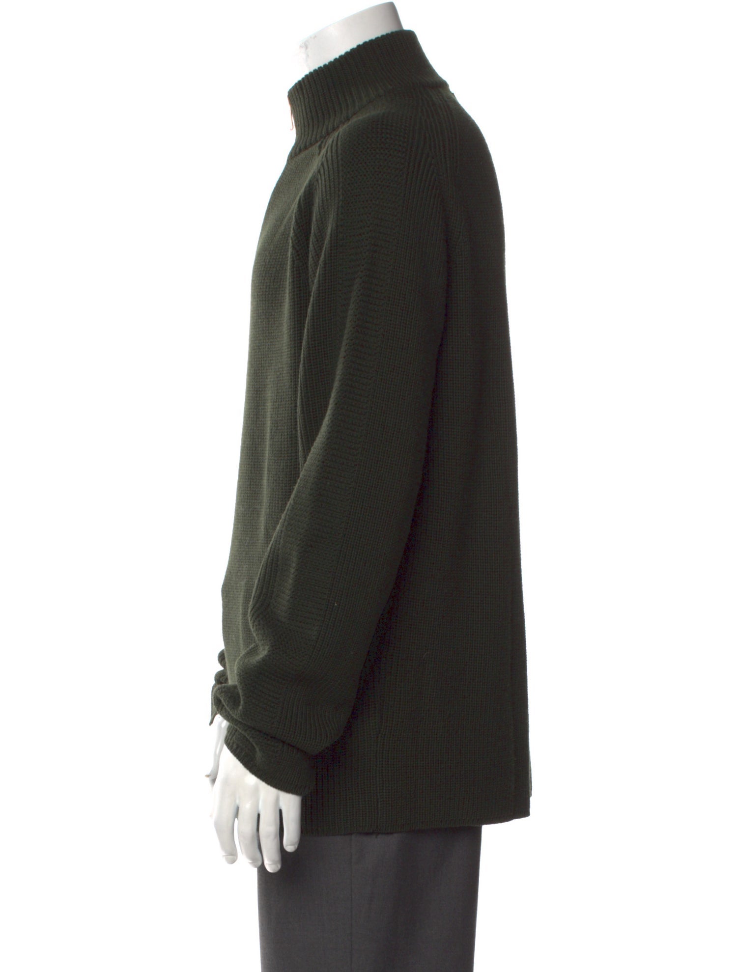 Zegna Sport Wool Mock Neck Polo Sweater
