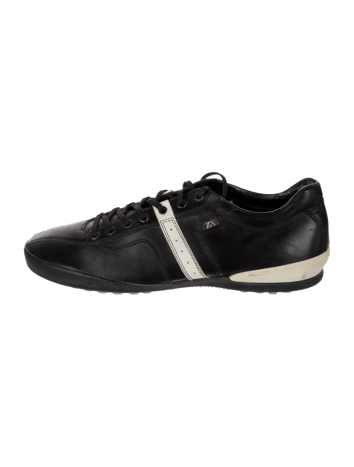 Zegna Sport Leather Printed Sneakers