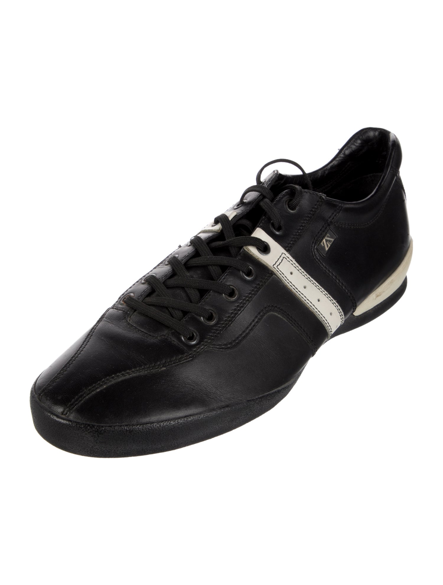 Zegna Sport Leather Printed Sneakers