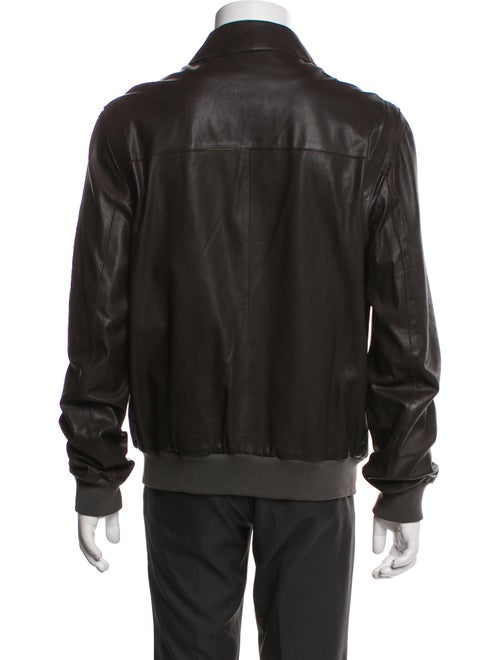 Zegna Sport Leather Bomber Jacket