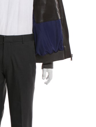 Zegna Sport Leather Bomber Jacket