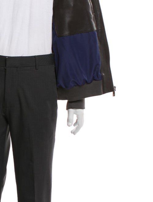 Zegna Sport Leather Bomber Jacket