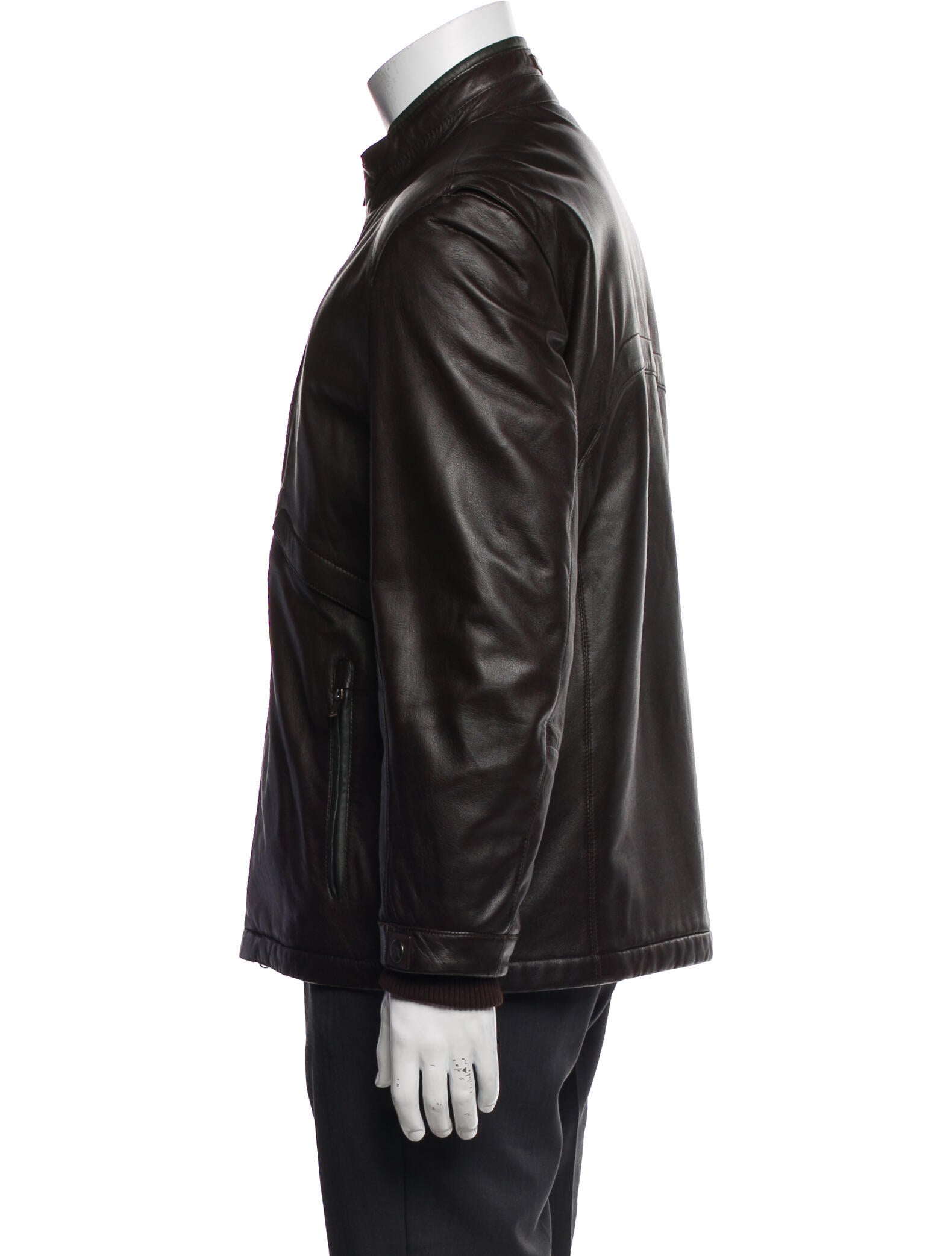 Zegna Sport Lambskin Moto Jacket