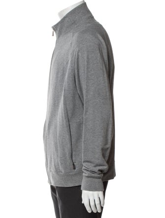 Zegna Sport Mock Neck Long Sleeve Cardigan