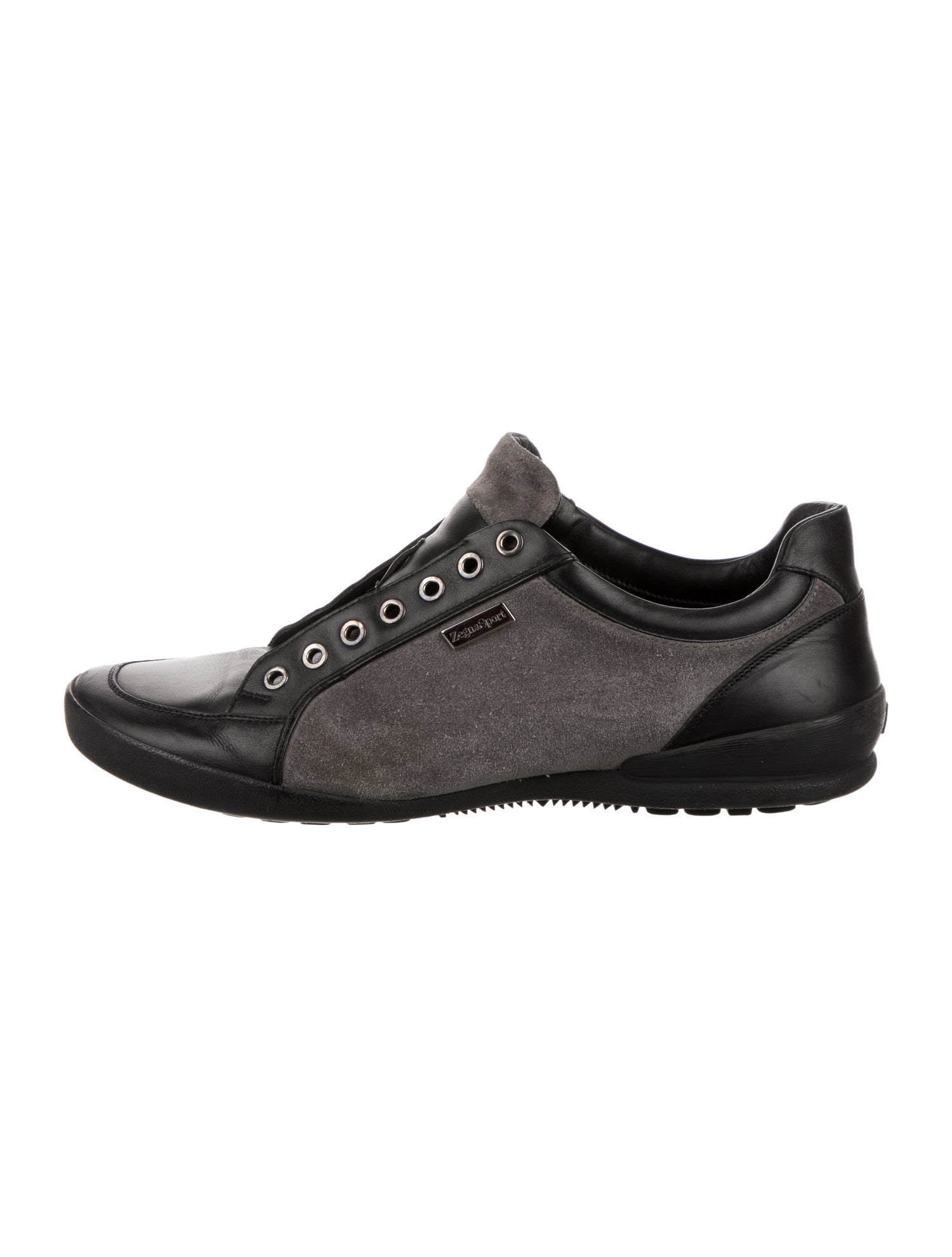 Zegna Sport Leather Printed Sneakers