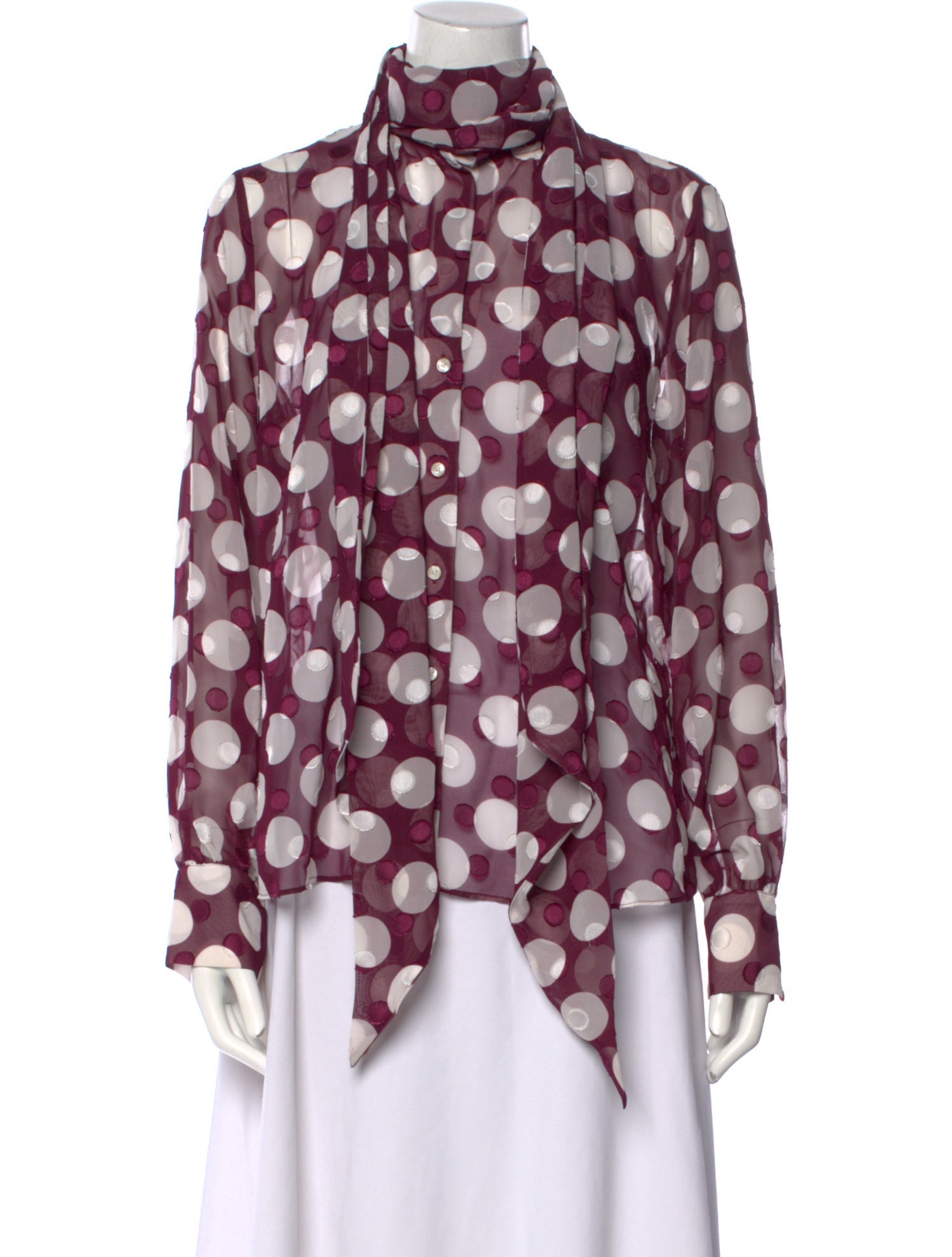 Zendaya x Tommy Hilfiger Polka Dot Print Turtleneck Blouse