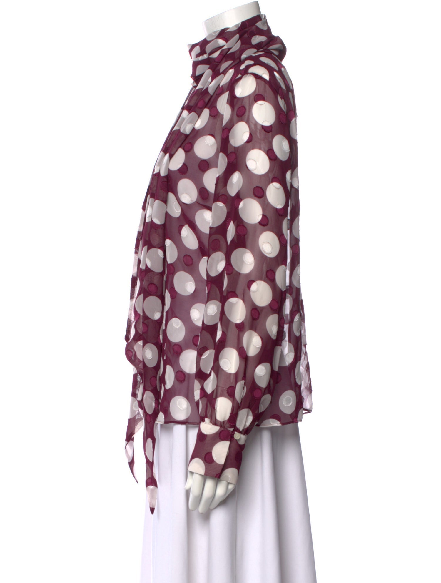 Zendaya x Tommy Hilfiger Polka Dot Print Turtleneck Blouse