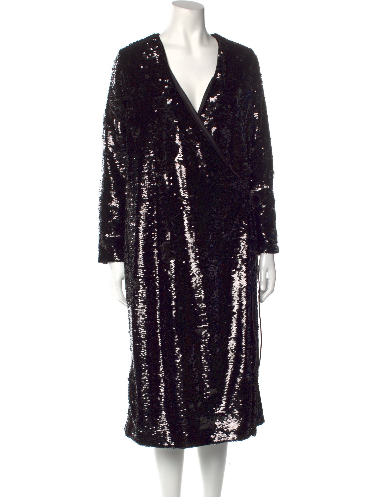 Ganni V-Neck Midi Length Dress w/ Tags