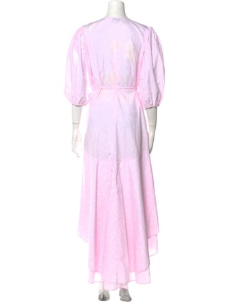 Ganni V-Neck Long Dress