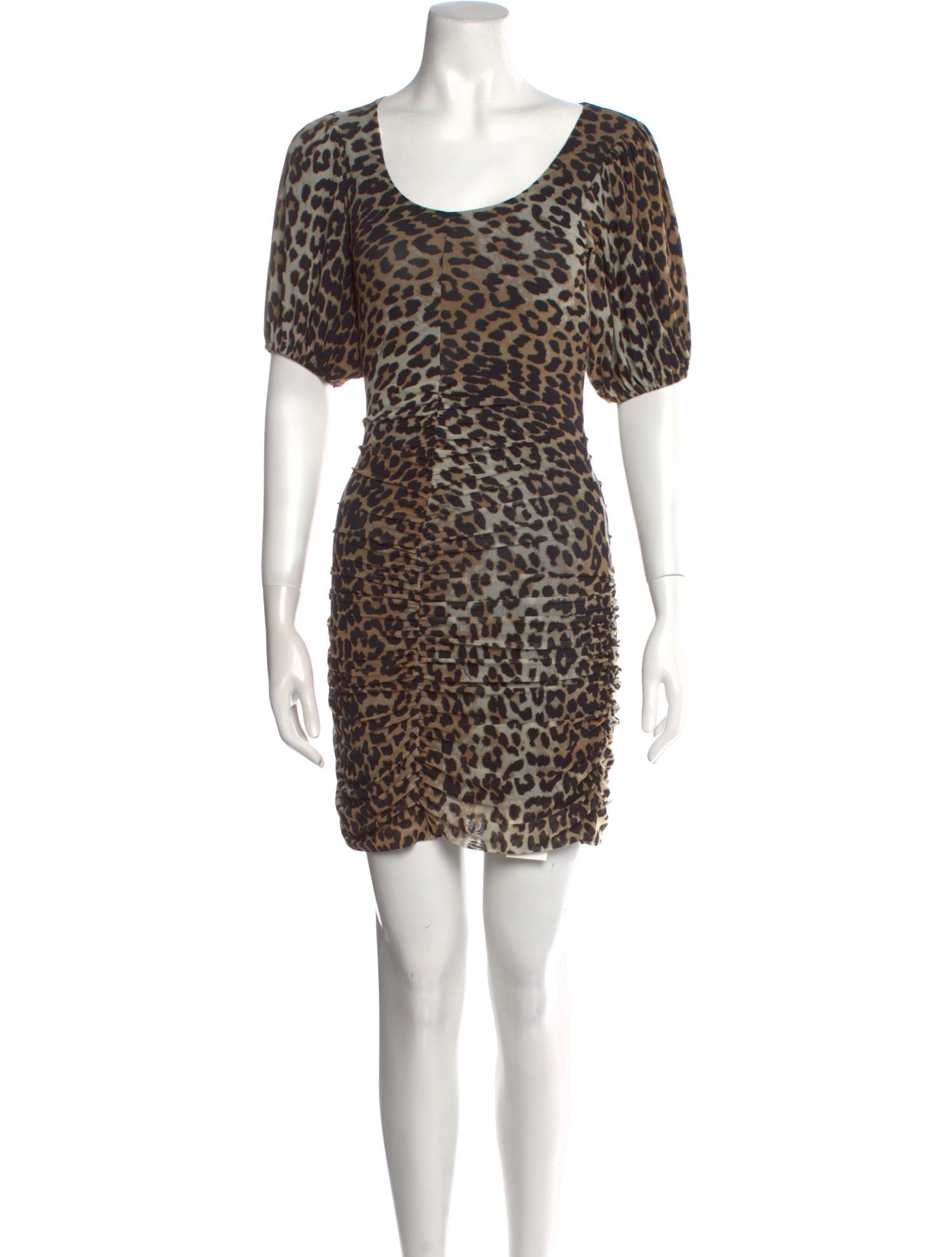 Ganni Animal Print Mini Dress