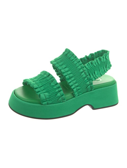 Ganni Ruffle Embellishment Slingback Sandals