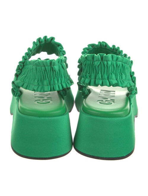 Ganni Ruffle Embellishment Slingback Sandals