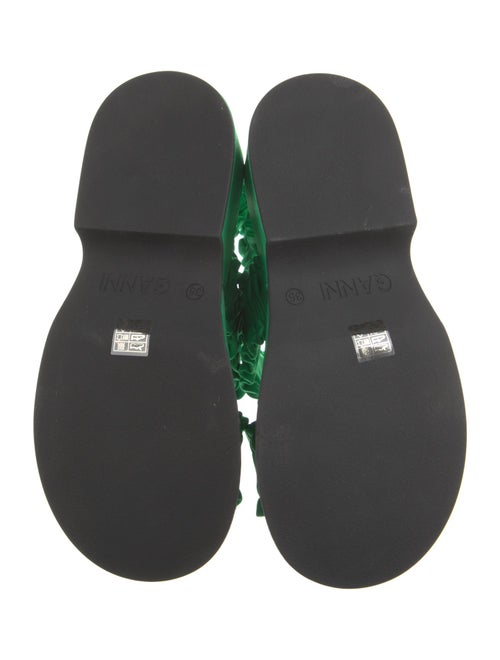 Ganni Ruffle Embellishment Slingback Sandals