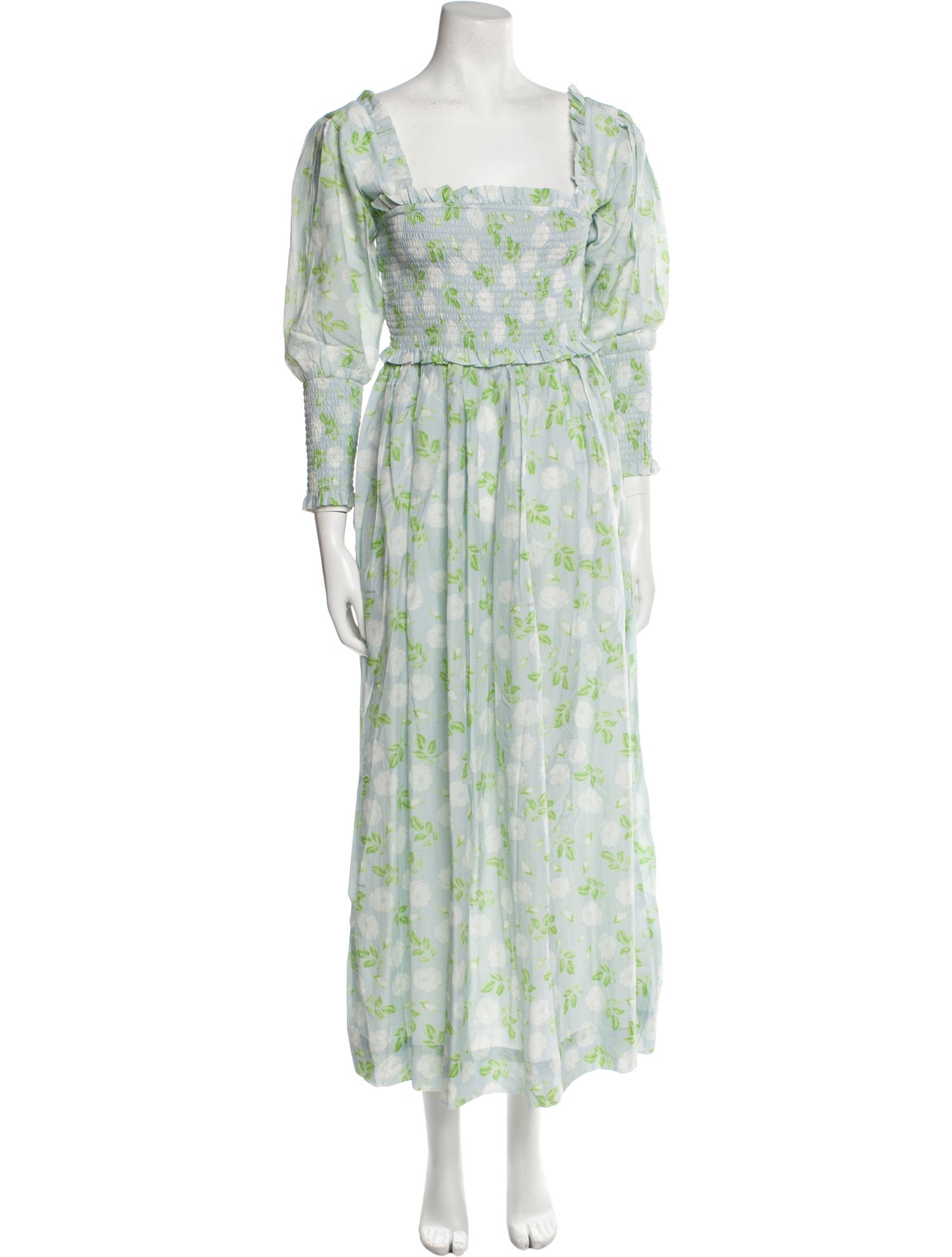 Ganni Floral Print Long Dress