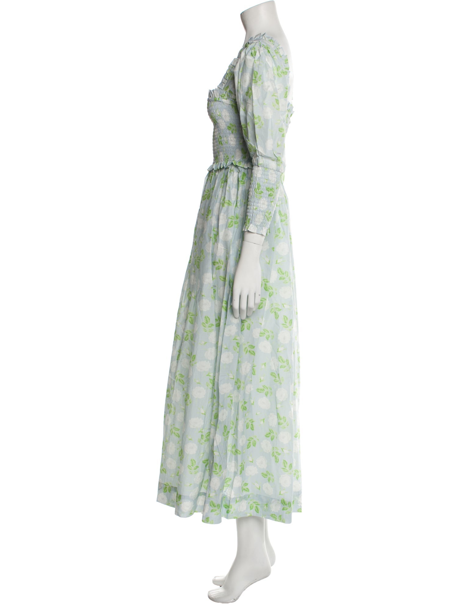 Ganni Floral Print Long Dress