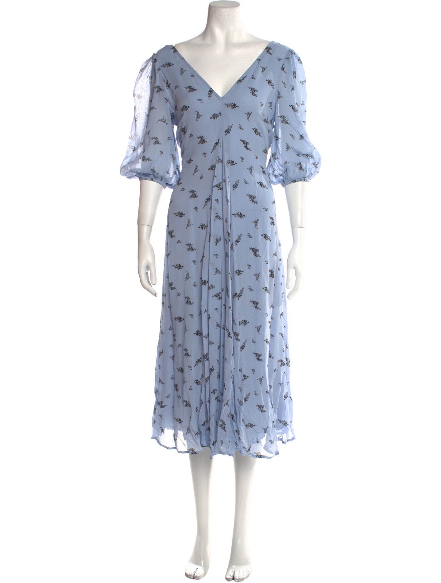 Ganni Floral Print Long Dress