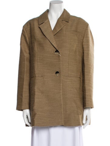 Ganni Jackets Plaid Print Blazer S