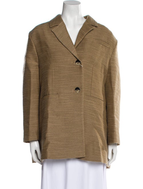 Ganni Plaid Print Blazer