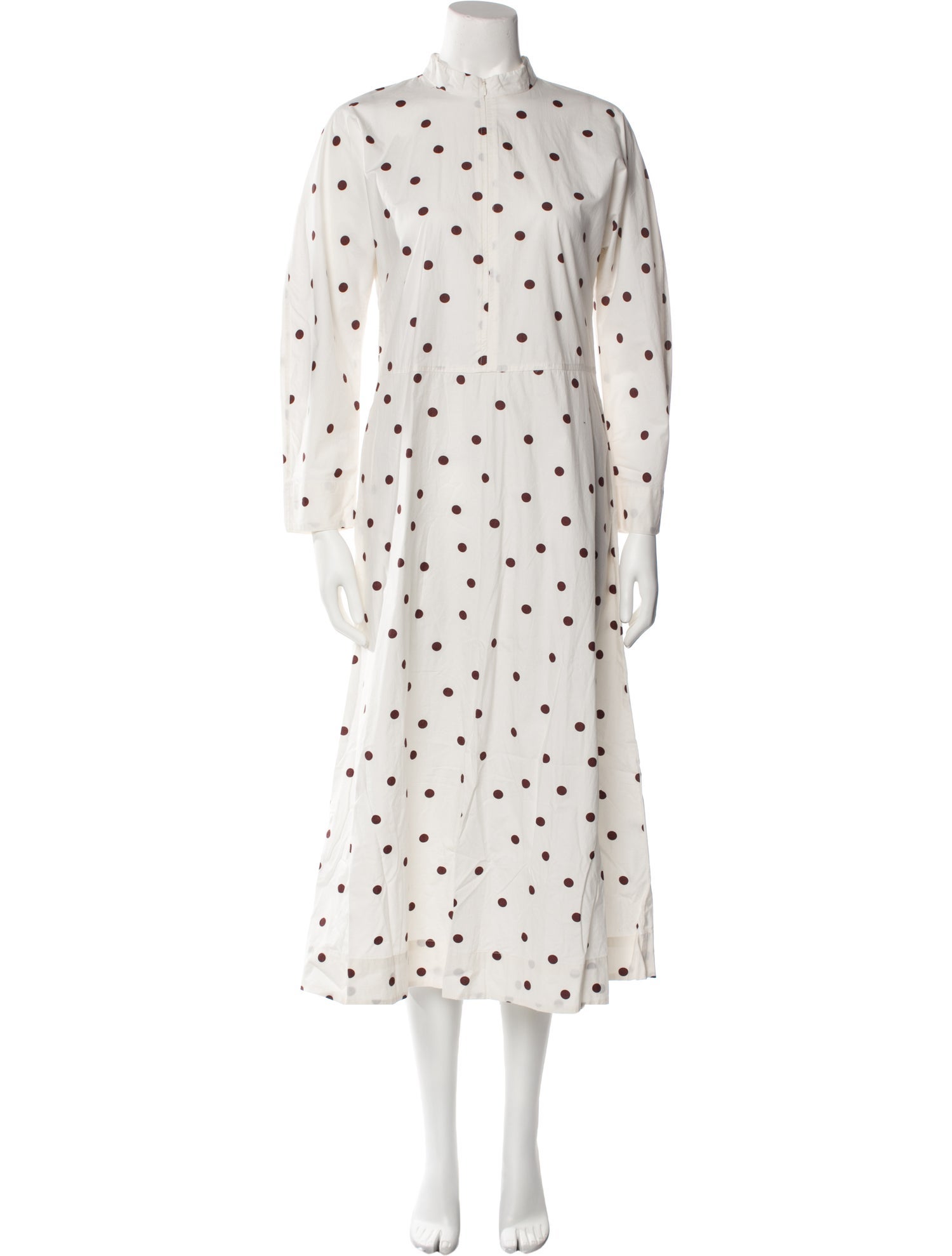 Ganni Polka Dot Print Long Dress