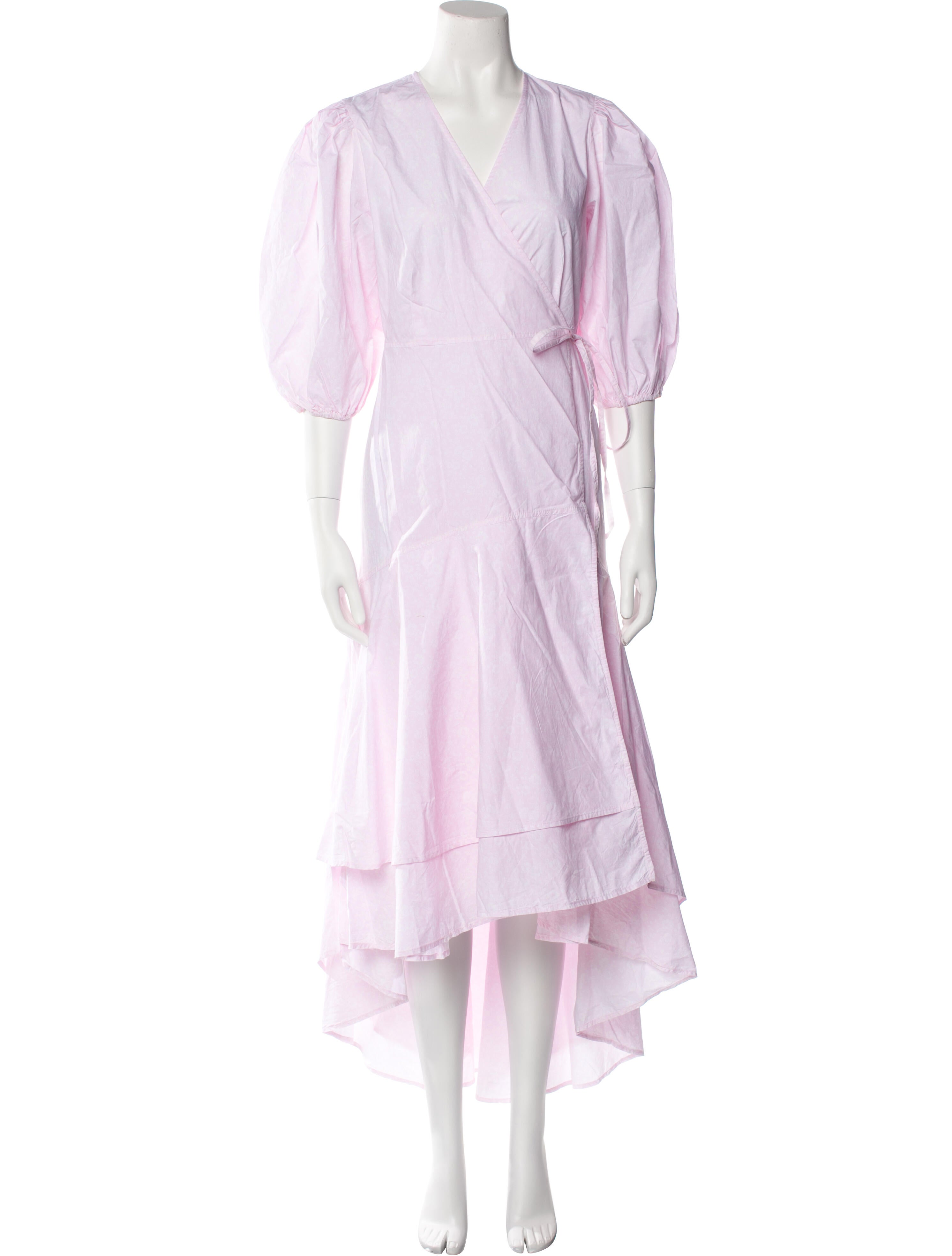 Ganni V-Neck Long Dress