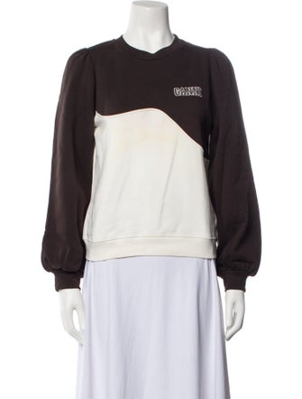 Ganni Graphic Print Crew Neck Sweatshirt