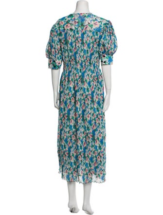 Ganni Floral Print Long Dress