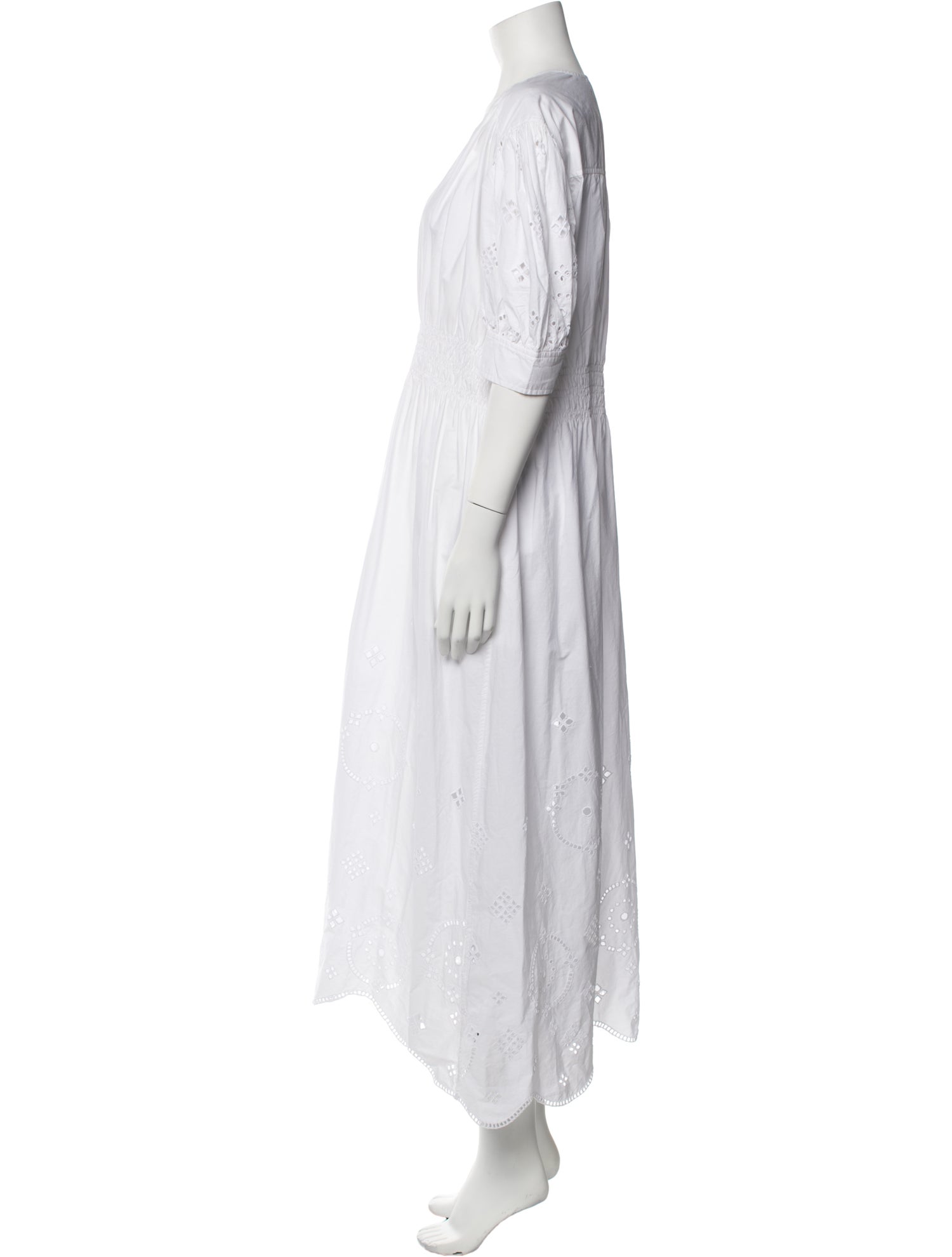 Ganni Plunge Neckline Long Dress