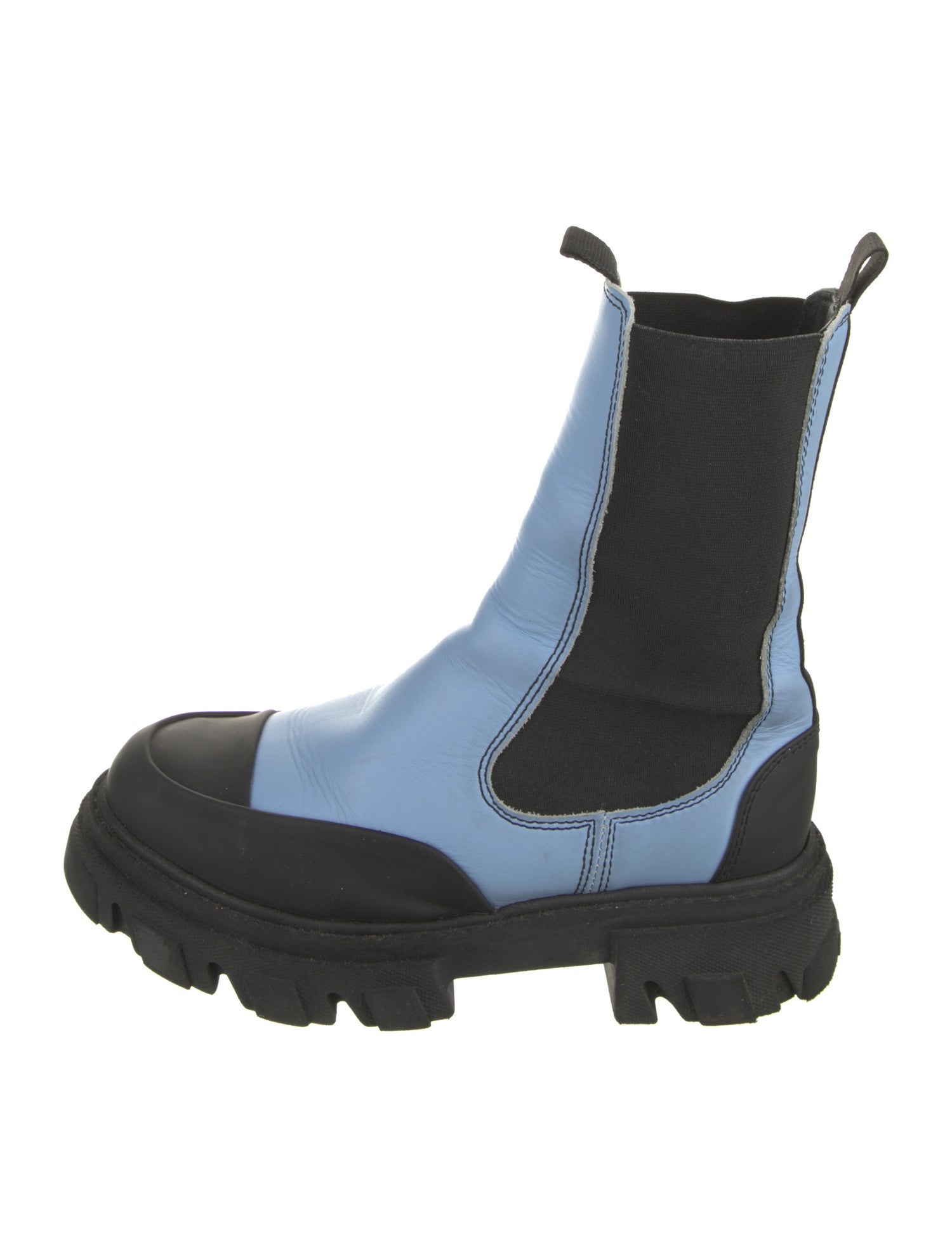 Ganni Leather Combat Boots