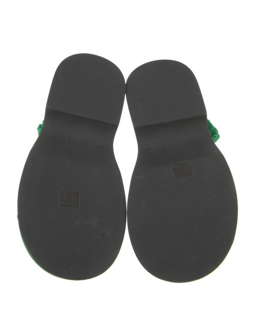 Ganni Satin Ruffle Embellishment Slingback Sandals