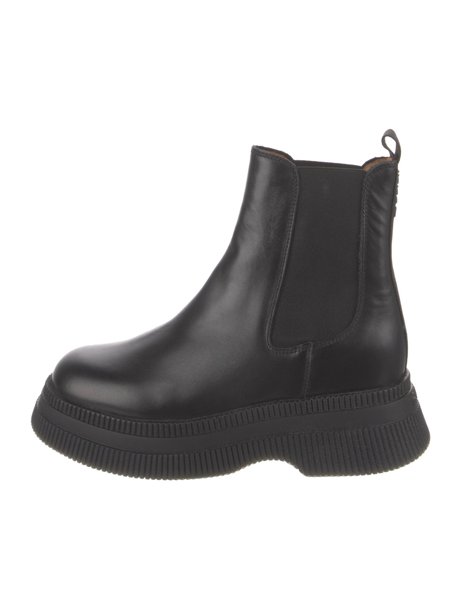 Ganni Leather Chelsea Boots
