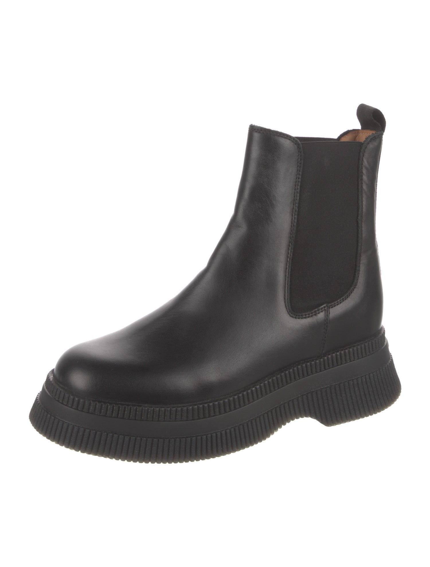 Ganni Leather Chelsea Boots