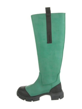 Ganni Rubber Colorblock Pattern Rain Boots
