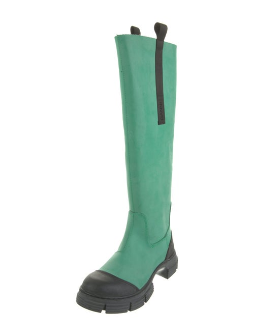 Ganni Rubber Colorblock Pattern Rain Boots
