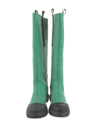 Ganni Rubber Colorblock Pattern Rain Boots