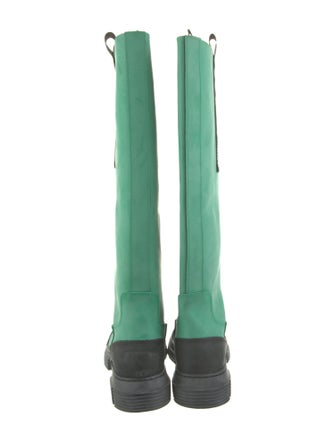 Ganni Rubber Colorblock Pattern Rain Boots