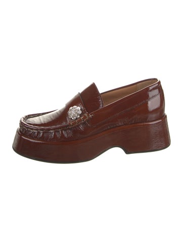 Ganni Flats Leather Loafers 10