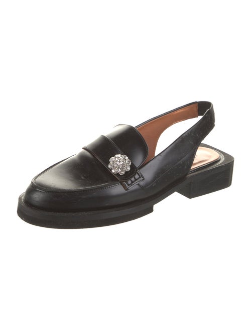 Ganni Leather Slingback Flats