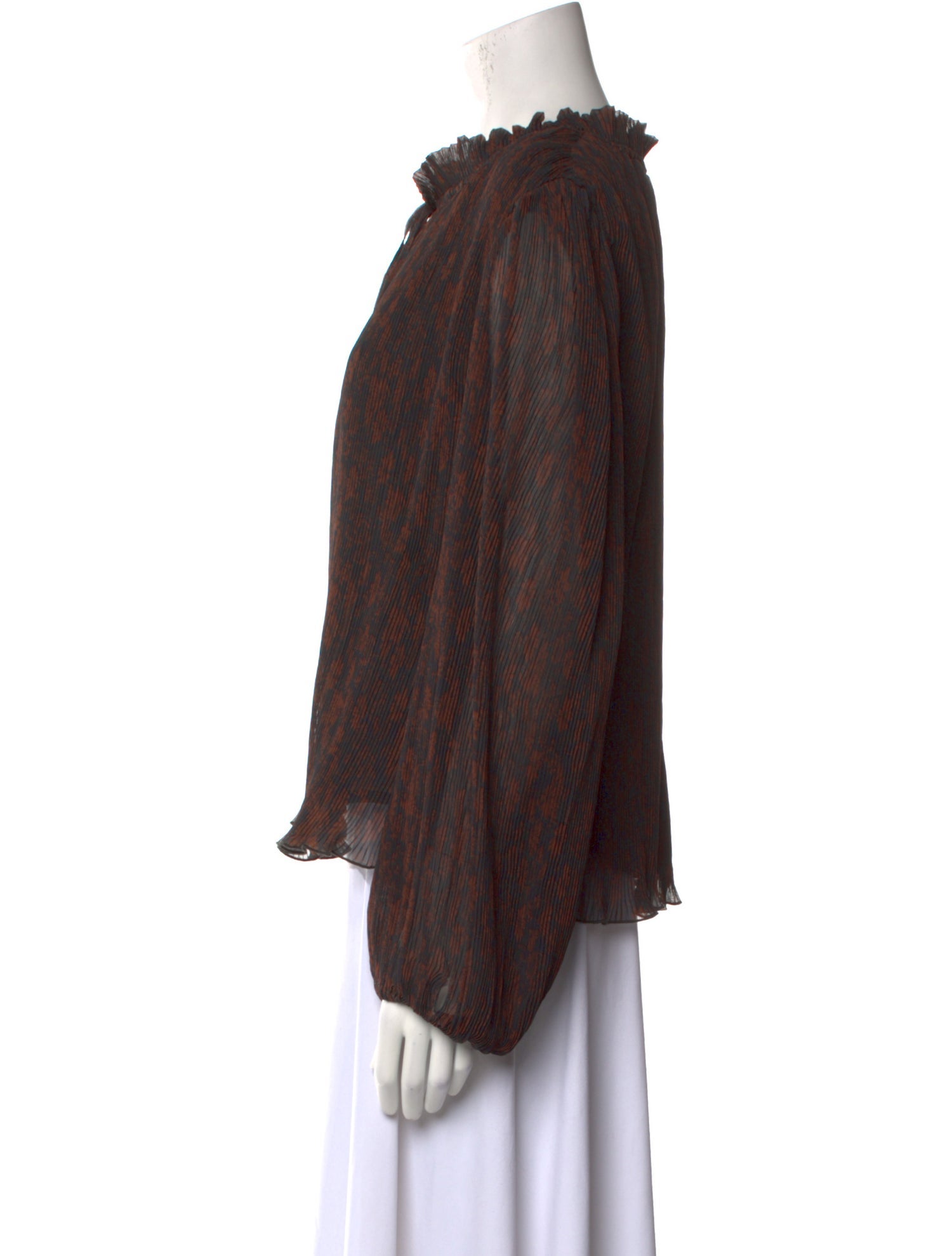 Ganni Floral Print Mock Neck Blouse w/ Tags