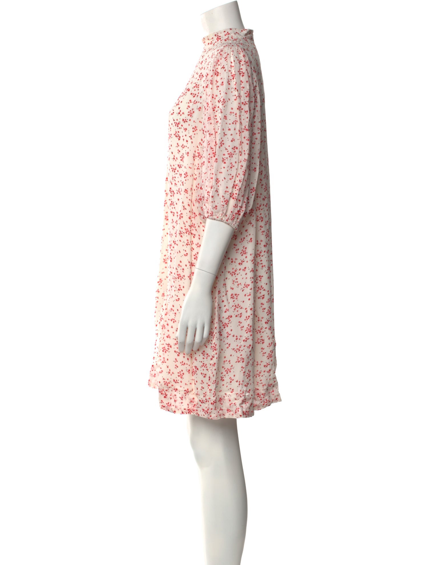 Ganni Floral Print Knee-Length Dress